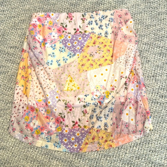 SHEIN Multicolor Floral Patchwork Pencil Skirt - Picture 2 of 2